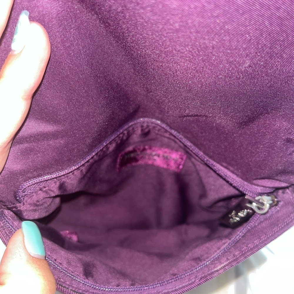 Yves Saint Laurent Purple Soft Suede Fabric Travel Bag- Pouch -Wallet Case - Picture 4 of 16